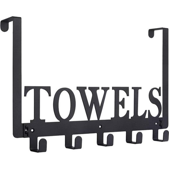 Over The Door Hooks, Towel Holder for Bathroom Door Mount Towel Rack Towel Hook - Picture 1 of 7